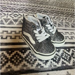 Toddler Vans Grey Glitter